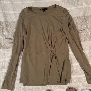INC International Concepts Olive Long Sleeve Top